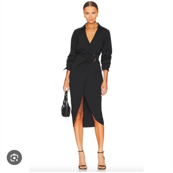 Veronica Beard Afton Black Wrap Dress - Picture 12 of 13